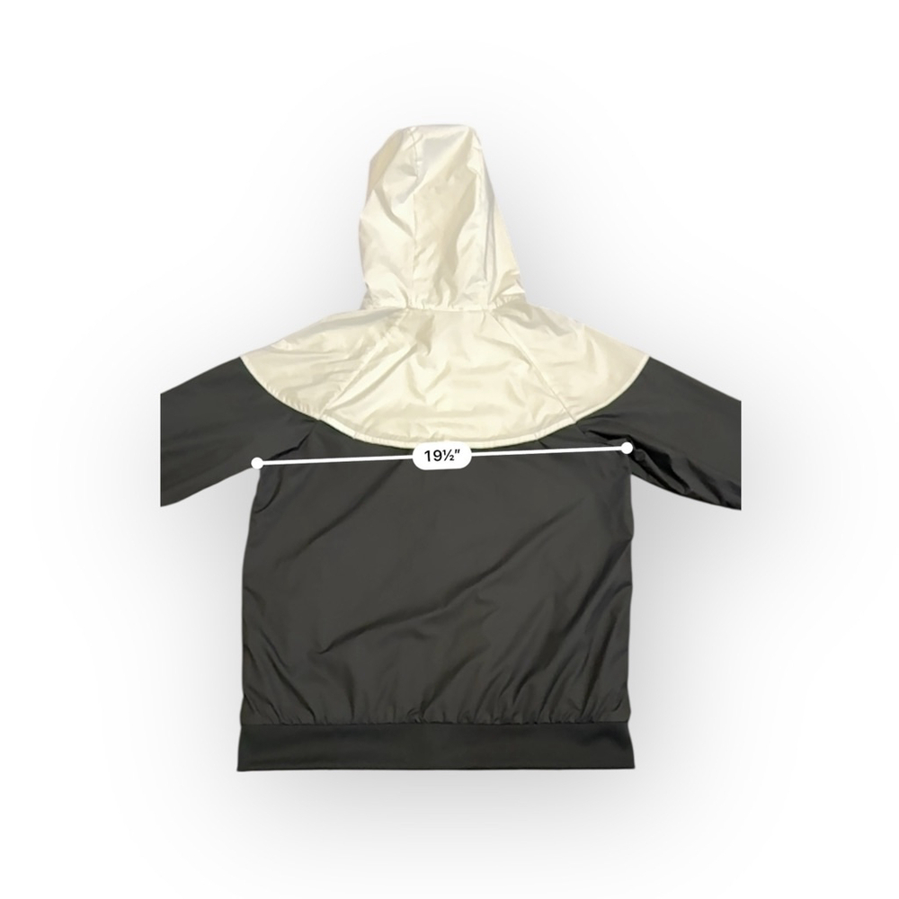 Nike Kids Windrunner Full Zip Hooded Jacket Black White Logo Swoosh Sz XL​ - Picture 7 of 9